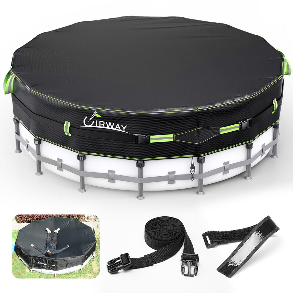 Extra-Thick Winter Pool Cover – 200gsm Heavy-Duty, Cold-Resistant & Windproof Cover for Above-Ground Pools